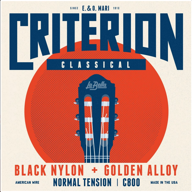 La Bella C800  Criterion czarny nylon - struny do gitary klasycznej