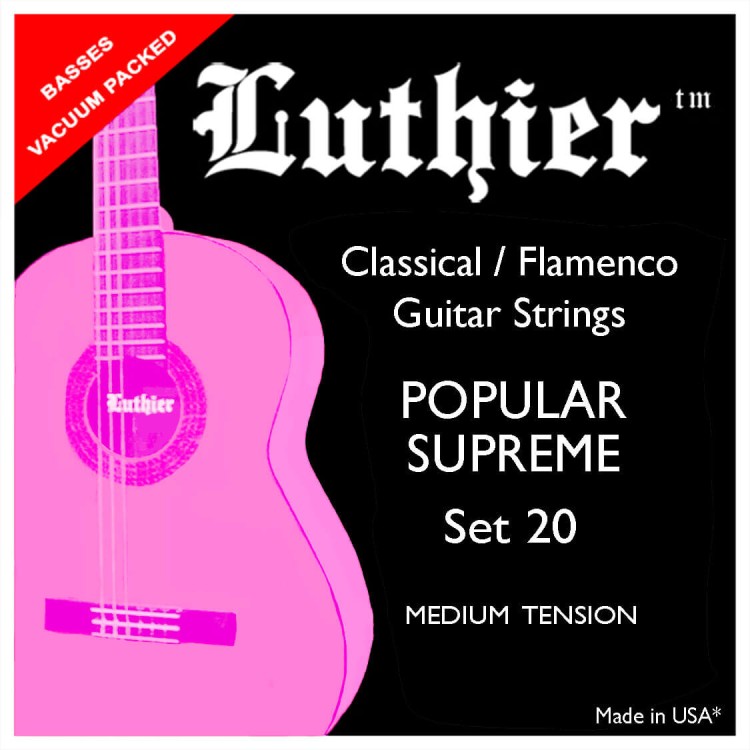 Luthier set 20 Popular Supreme Struny do Gitary Klasycznej