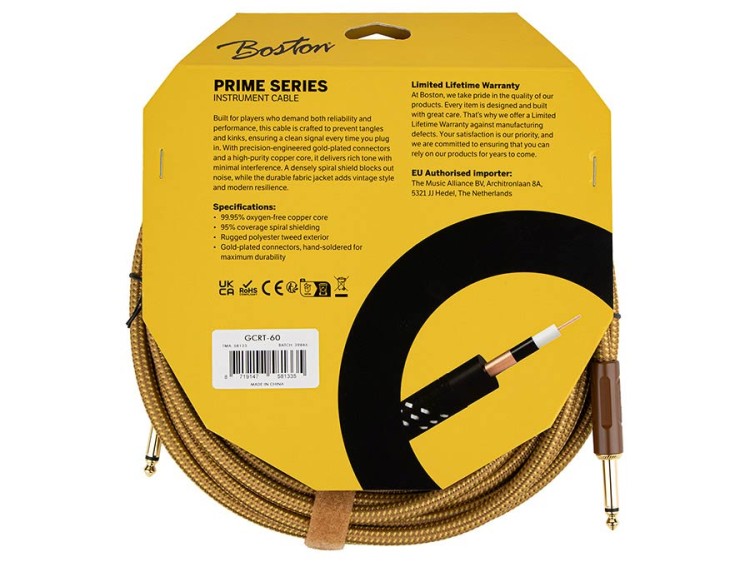 Boston Prime Series kabel gitarowy/instrumentalny 6m