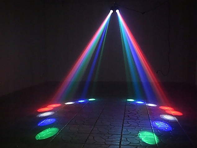 Projektor dyskotekowy mocny efekt LED podwójny flower LIGHT4ME AIRSHIP 2
