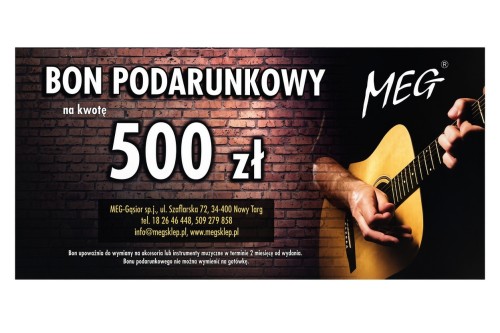 Bon podarunkowy o wartości 500zł