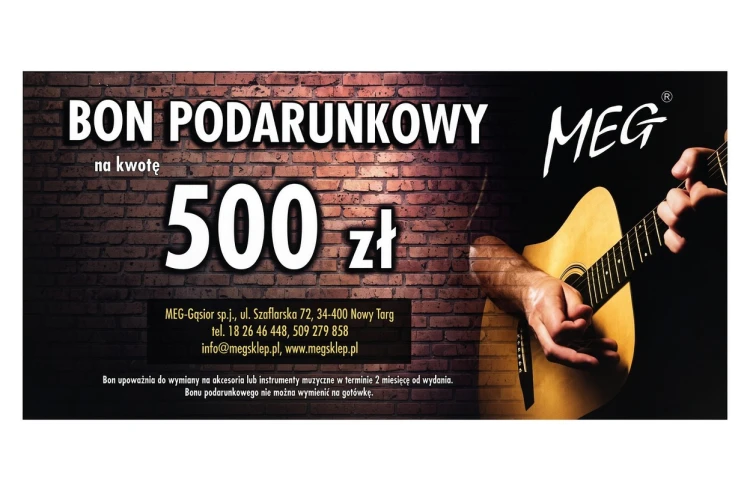 Bon podarunkowy o wartości 500zł
