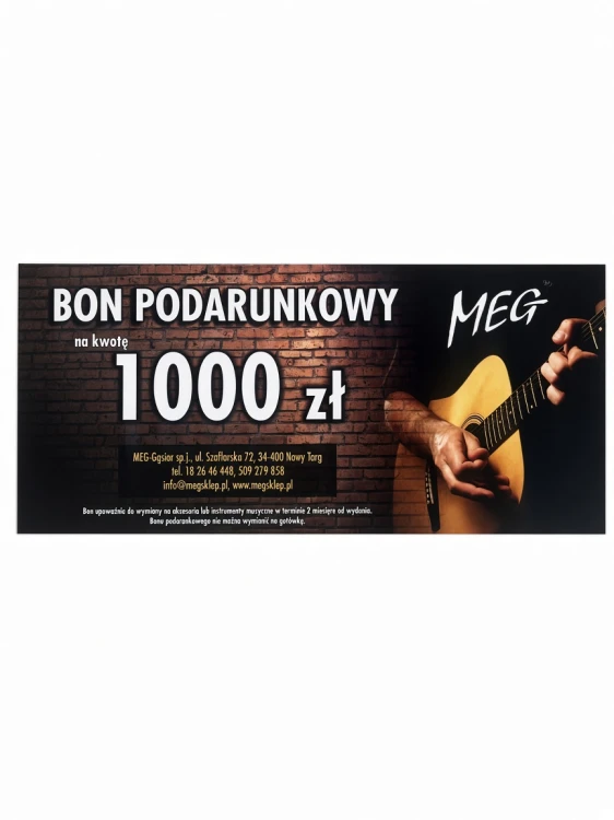 Bon podarunkowy o wartości 1000zł
