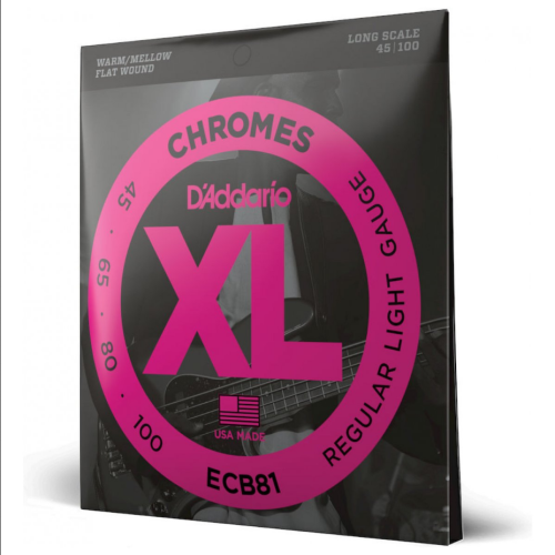 D'ADDARIO ECB81 SET BASS CHROMES 45-100 LONG