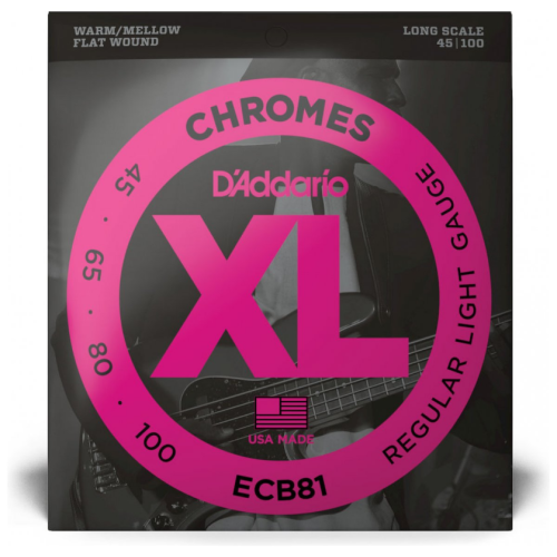 D'ADDARIO ECB81 SET BASS CHROMES 45-100 LONG