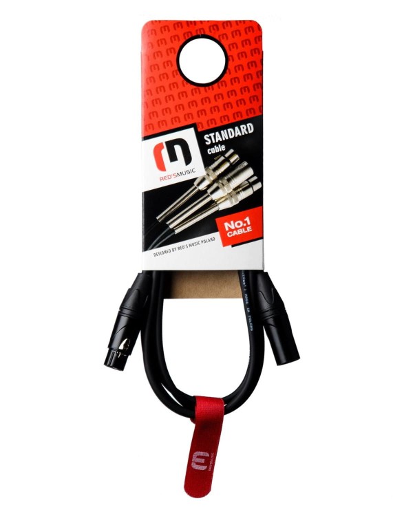 Kabel mikrofonowy XLR M - XLR F 20M Red's music MC11200