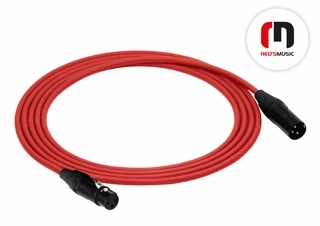 Kabel mikrofonowy XLR M - XLR F 5M Red's music MC1150-RED