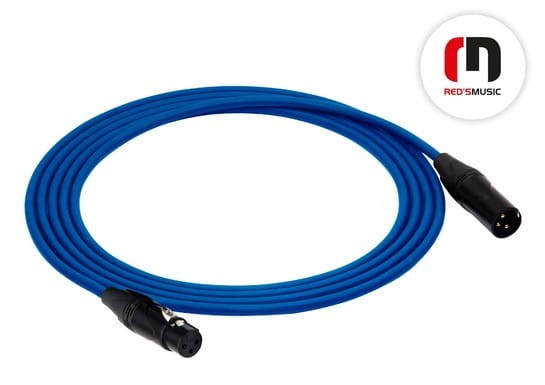 Kabel mikrofonowy XLR M - XLR F 5M Red's music MC1150-BLUE