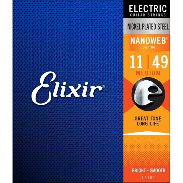 ELIXIR NanoWeb Medium 11-49 - Struny do gitary elektrycznej