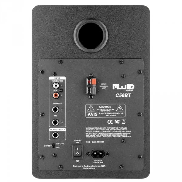 Fluid Audio C50BT - Aktywny 5-calowy dwudrożny monitor referencyjny studyjny z Bluetooth (para)