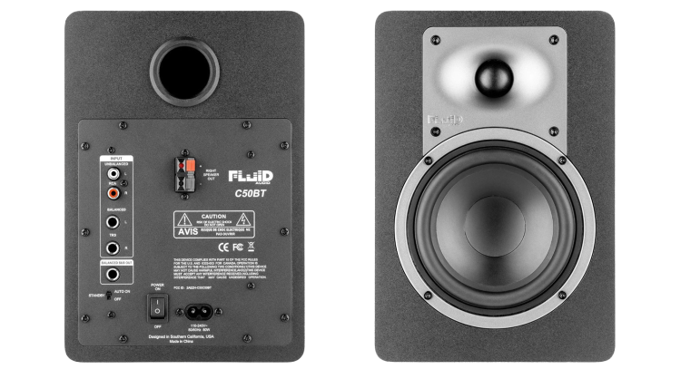 Fluid Audio C50BT - Aktywny 5-calowy dwudrożny monitor referencyjny studyjny z Bluetooth (para)