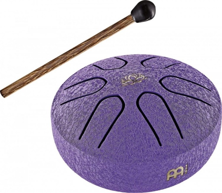 MEINL-Sonic-Energy-Pocket-Steel-Tongue-Drum-Violett-A-Dur-Lotusblume-PSTD1PLF