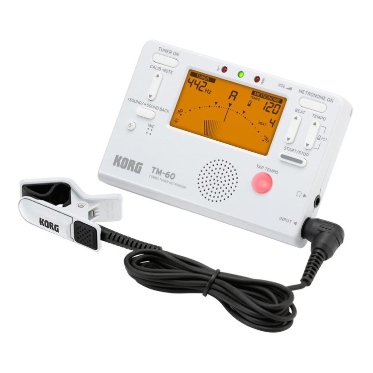 Metro-Tuner KORG TM60C WH + mikrofon na klips